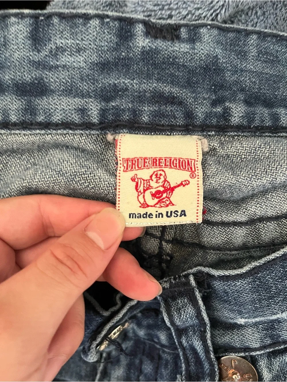 True Religion Bobby Super T Jeans Mens 32x33 Blue Medium Wash Straight Y2K USA